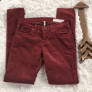 NWT Rag & bone Rust Corduroy Skinny Pants 26